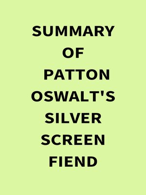 cover image of Summary of Patton Oswalt's Silver Screen Fiend
